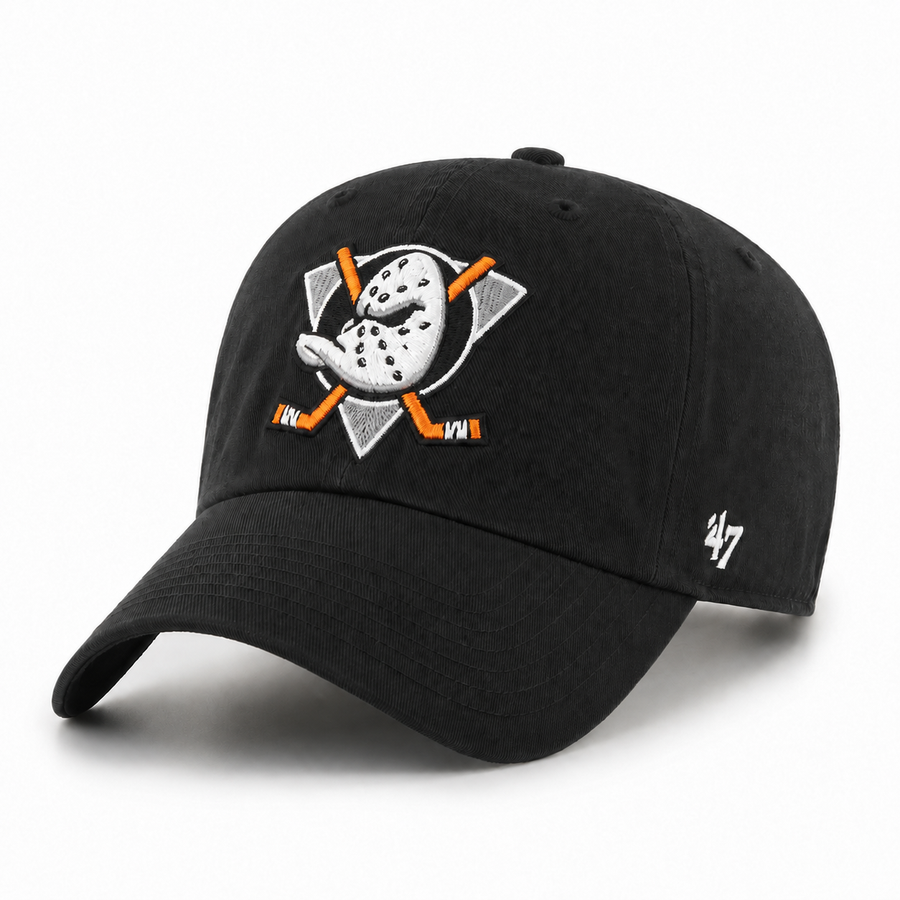 Anaheim Ducks '47 Clean Up Adjustable Dad Cap - Black