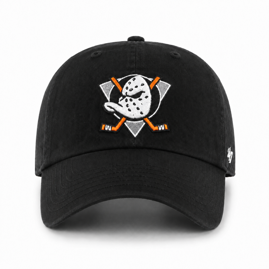 Anaheim Ducks '47 Clean Up Adjustable Dad Cap - Black
