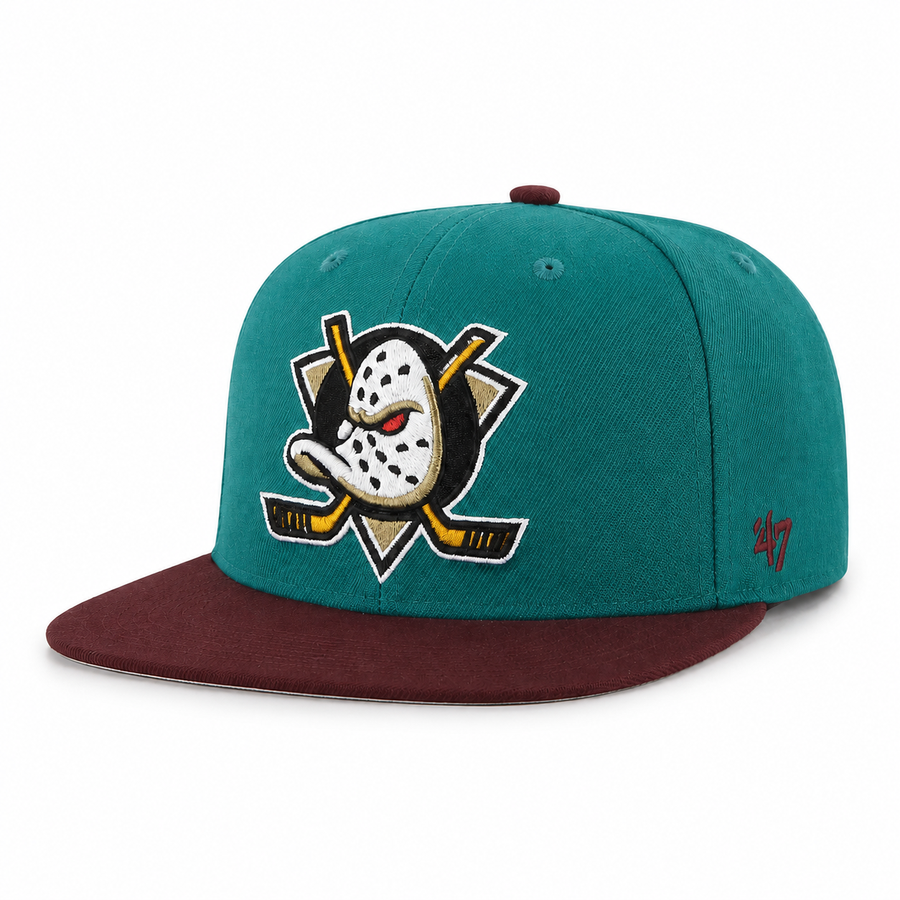 Anaheim Ducks '47 Brand Captain Adjustable Snapback - Turquoise/Purple