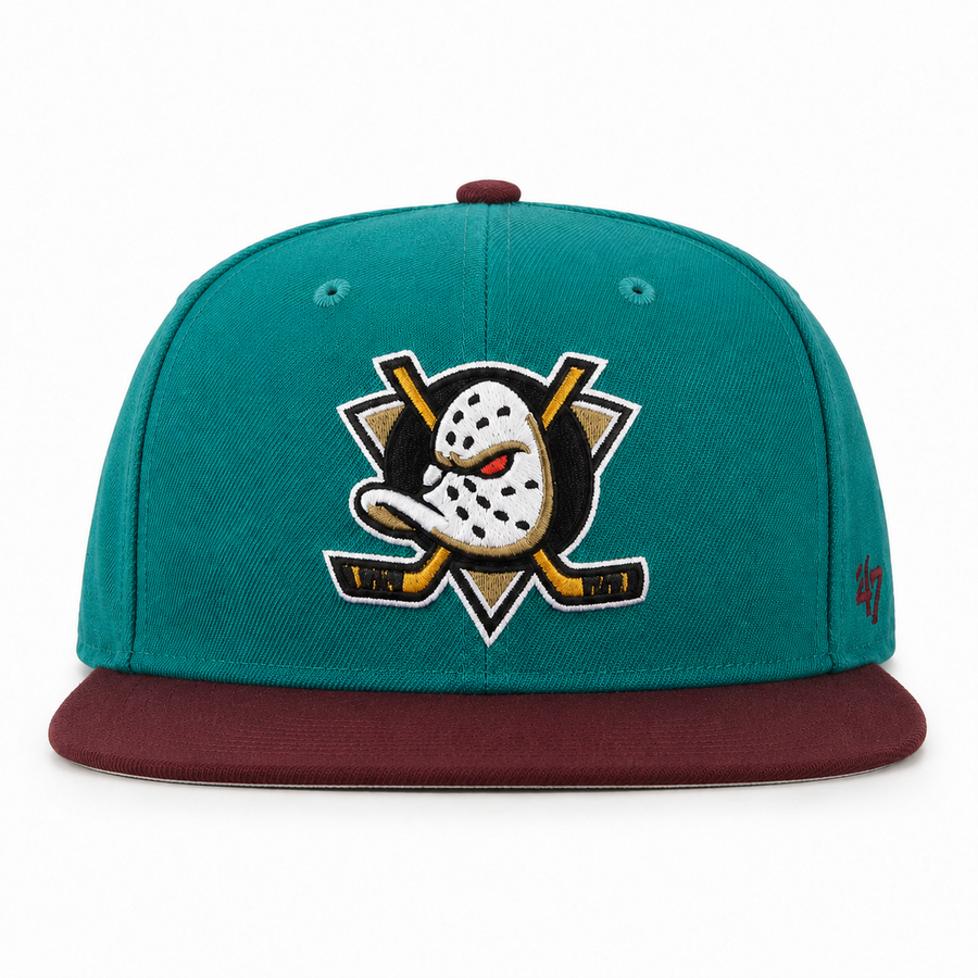 Anaheim Ducks '47 Brand Captain Adjustable Snapback - Turquoise/Purple