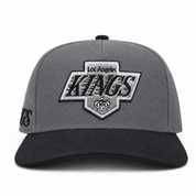 Los Angeles Kings Grey/Black A-Frame Mitchell & Ness Adjustable Pro Pinch Snapback - Product Image