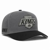 Los Angeles Kings Grey/Black A-Frame Mitchell & Ness Adjustable Pro Pinch Snapback - Product Image