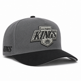 Los Angeles Kings Grey/Black A-Frame Mitchell & Ness Adjustable Pro Pinch Snapback