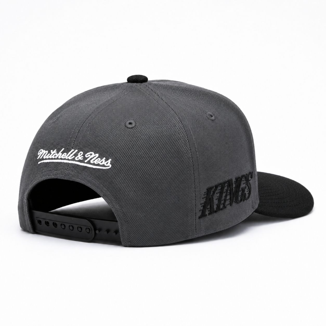 Los Angeles Kings Grey/Black A-Frame Mitchell & Ness Adjustable Pro Pinch Snapback - Product Image