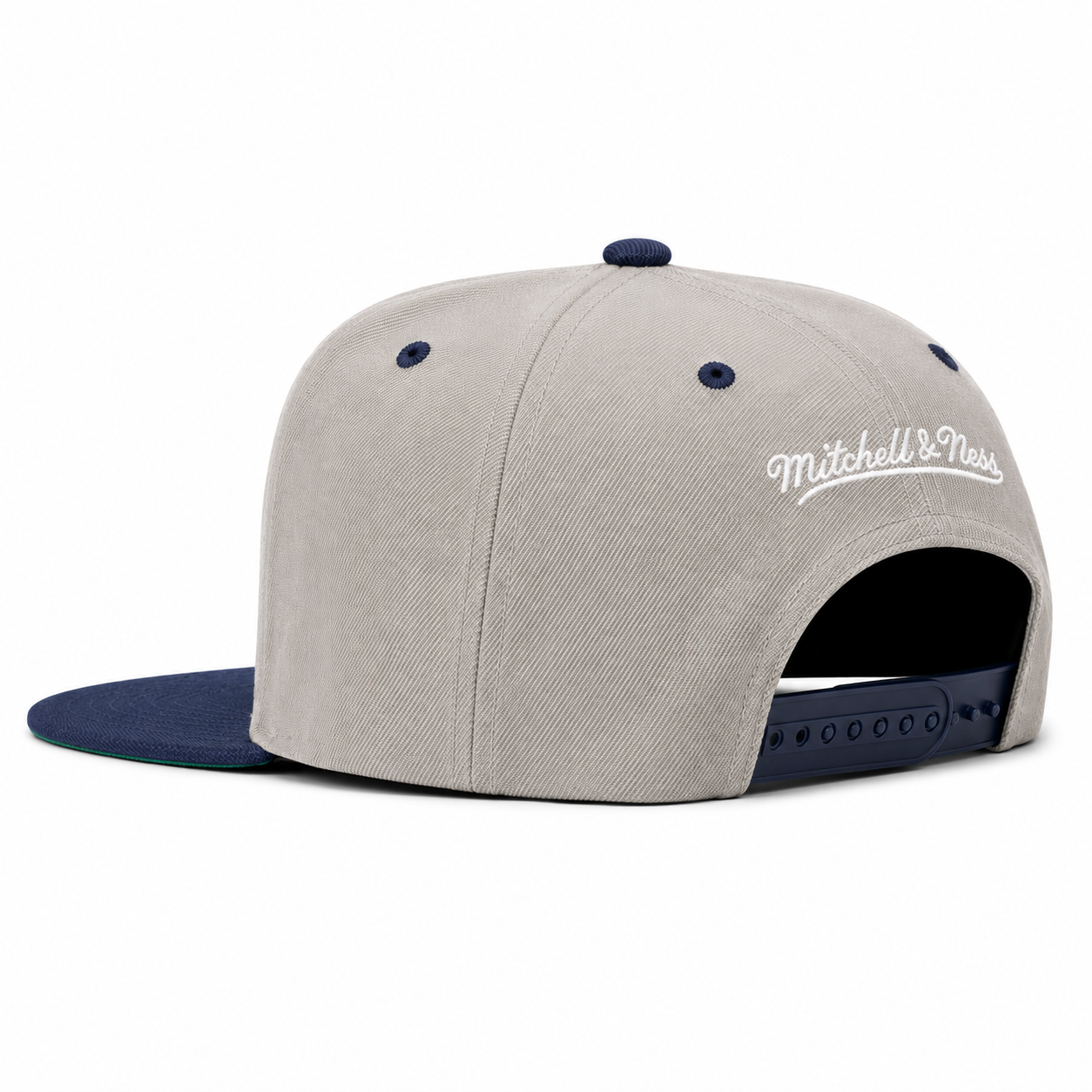 Georgetown Hoyas Gray/Navy Mitchell & Ness OG Adjustable Snapback Hat - Product Image