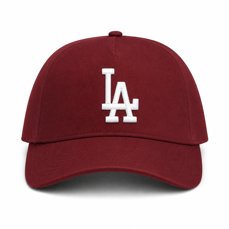 Los Angeles Lakers Maroon A-Frame Mitchell & Ness Adjustable Pro Pinch Snapback - Product Image