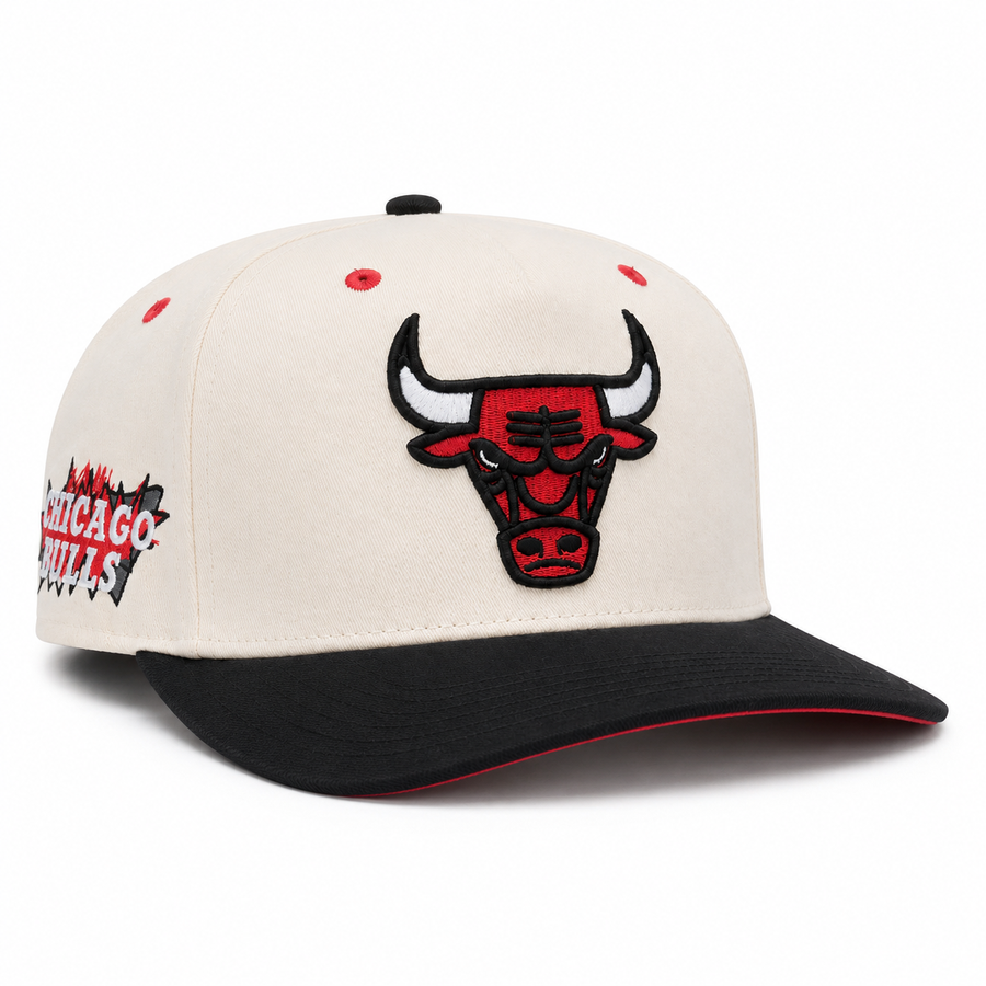 Chicago Bulls Creme/Black A-Frame Mitchell & Ness Snapback