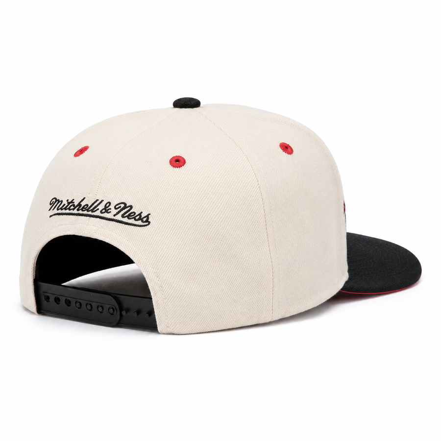 Chicago Bulls Creme/Black A-Frame Mitchell & Ness Snapback