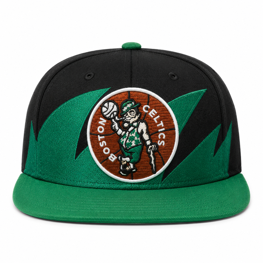 Boston Celtics Black/Green Vintage Mitchell & Ness Snapback - Product Image