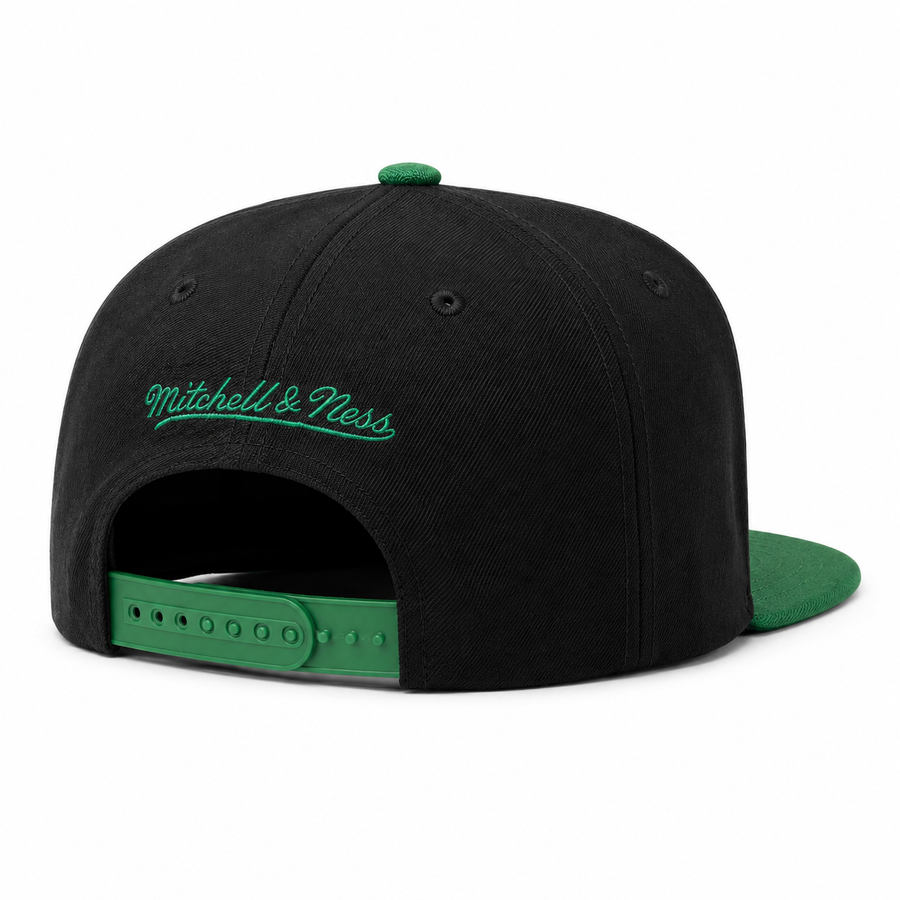 Boston Celtics Black/Green Vintage Mitchell & Ness Snapback - Product Image