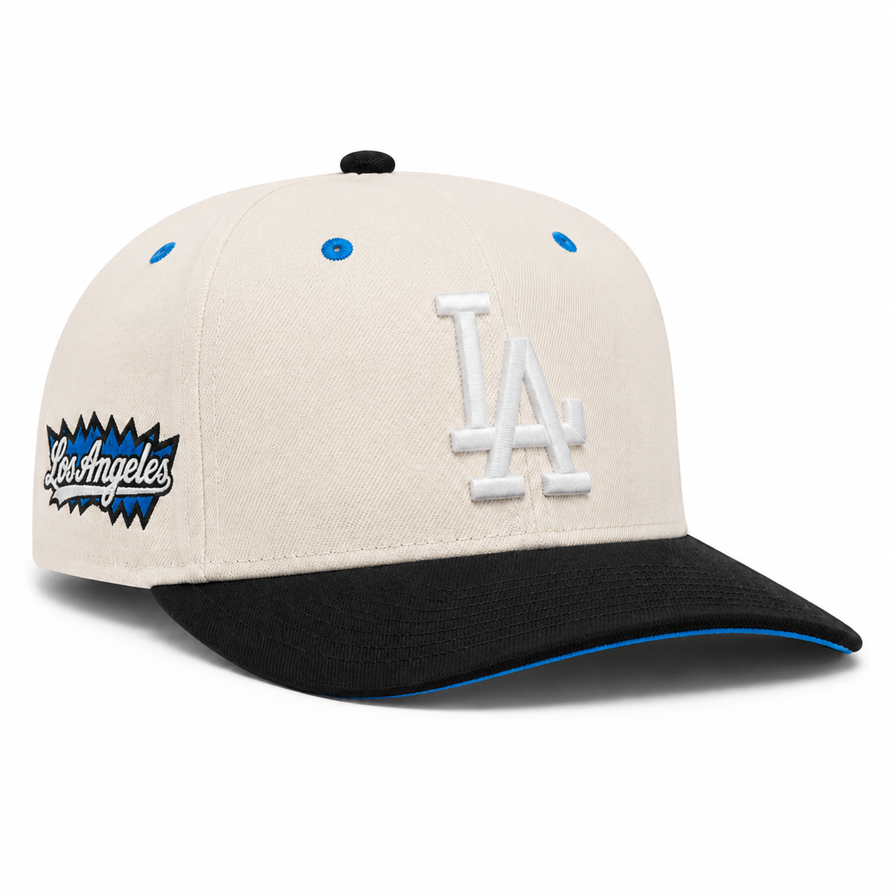 Black A-Frame Mitchell & Ness Snapback | Blue Under Brim - Product Image