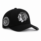 Chicago Blackhawks '75th Anniversary' Black Mitchell & Ness Pro Crown Adjustable Snapback