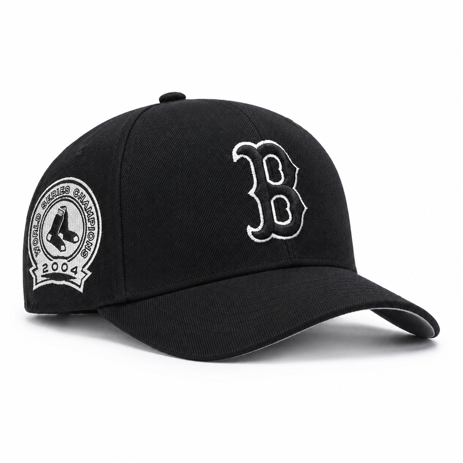 Boston Red Sox '2004 World Series Champions' Black/White Mitchell & Ness Snapback - Product Image