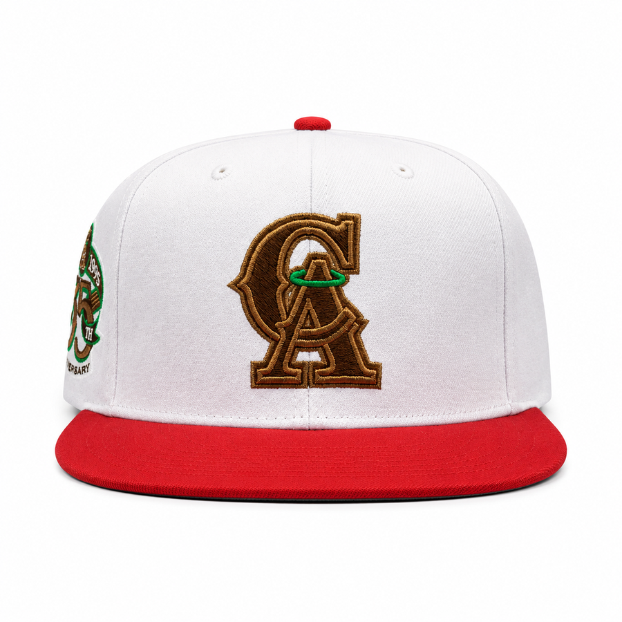 Los Angeles Angels '35th Anniversary' White/Red Mitchell & Ness Snapback