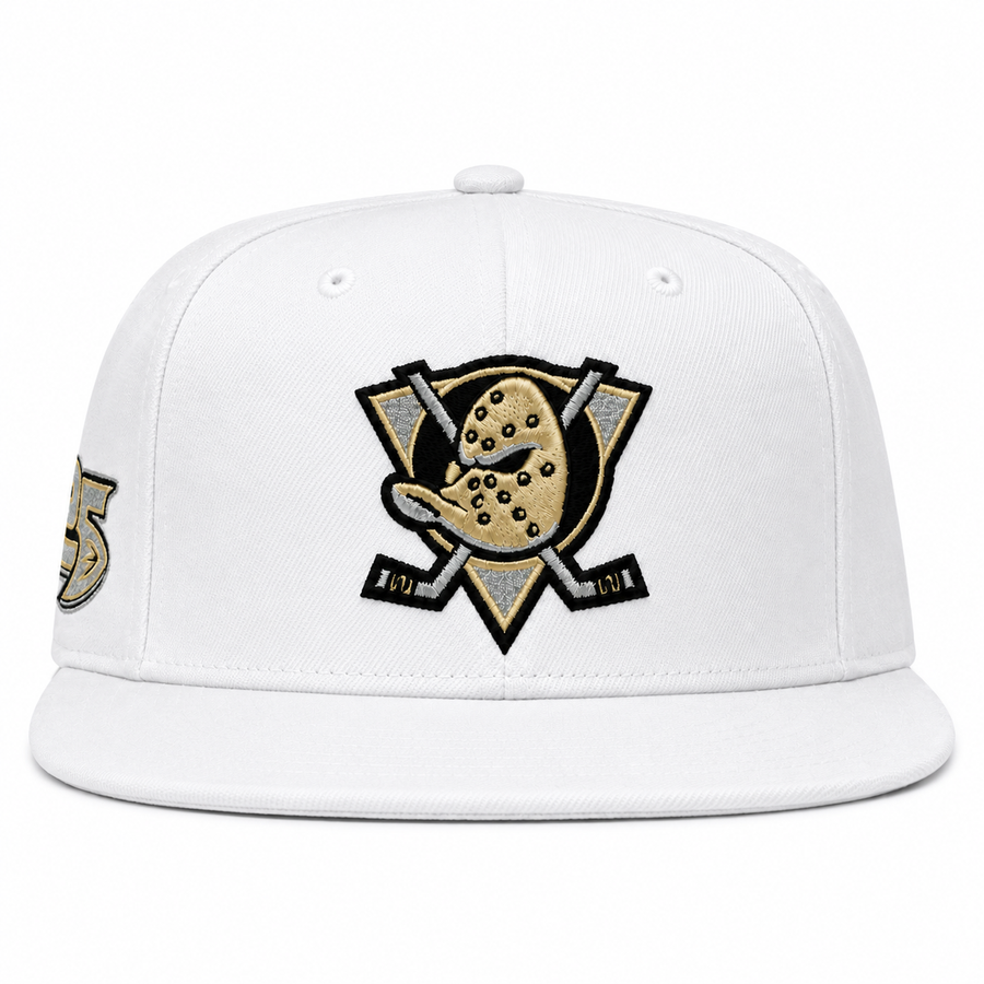 Anaheim Ducks White Mitchell & Ness Snapback - Product Image