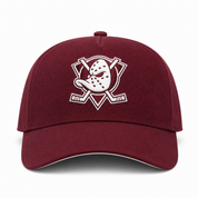 Anaheim Ducks Creme/Maroon A-Frame Mitchell & Ness Adjustable Pro Pinch Snapback - Product Image