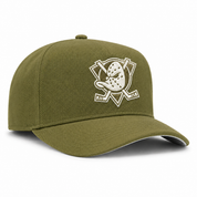 Anaheim Ducks Creme/Olive A-Frame Mitchell & Ness Adjustable Pro Pinch Snapback - Product Image