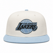 Los Angeles Lakers White/Light Blue Mitchell & Ness Snapback - Product Image