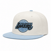 Los Angeles Lakers White/Light Blue Mitchell & Ness Snapback - Product Image