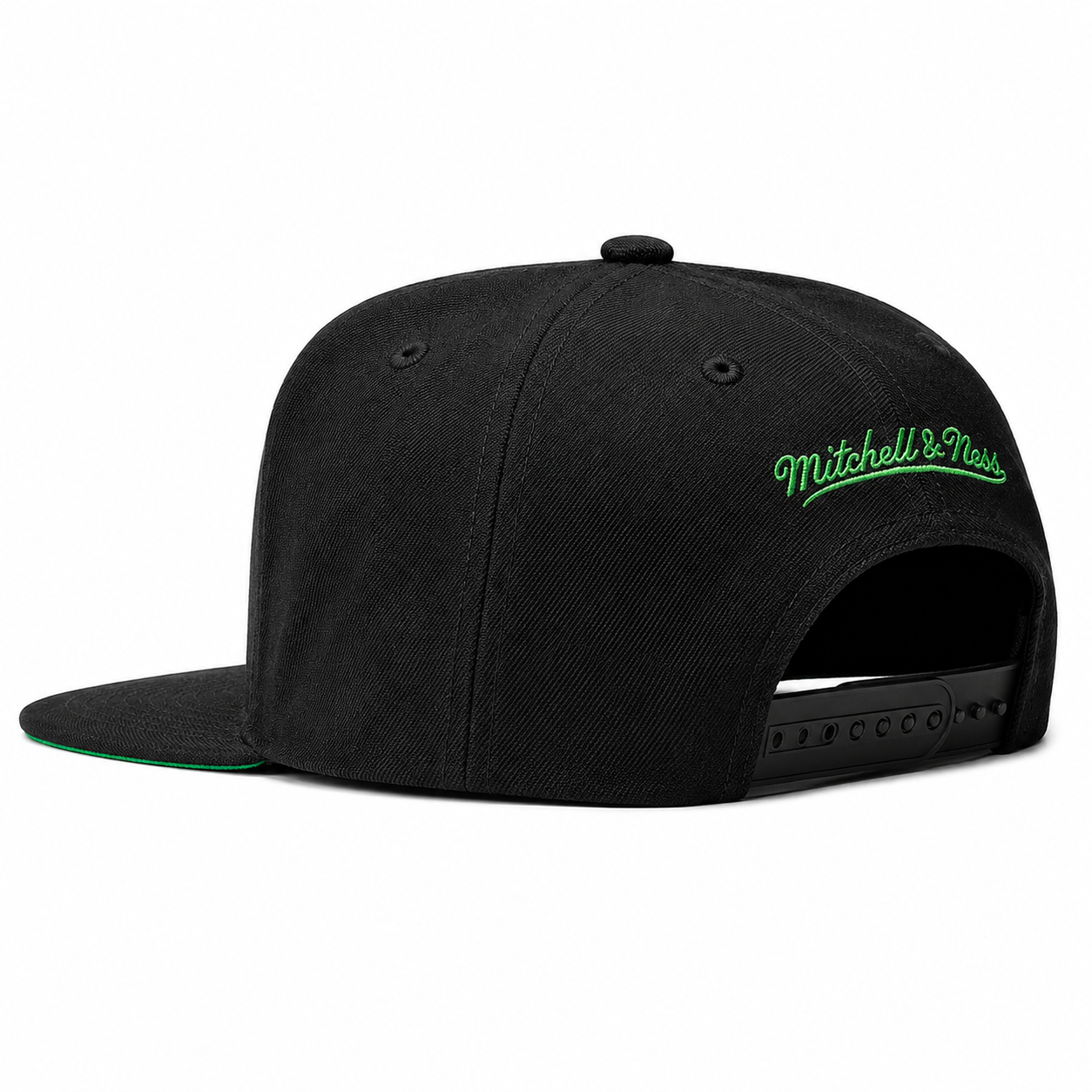 Oakland Athletics '50th Anniversary' Black/Green Mitchell & Ness Snapback - Product Image