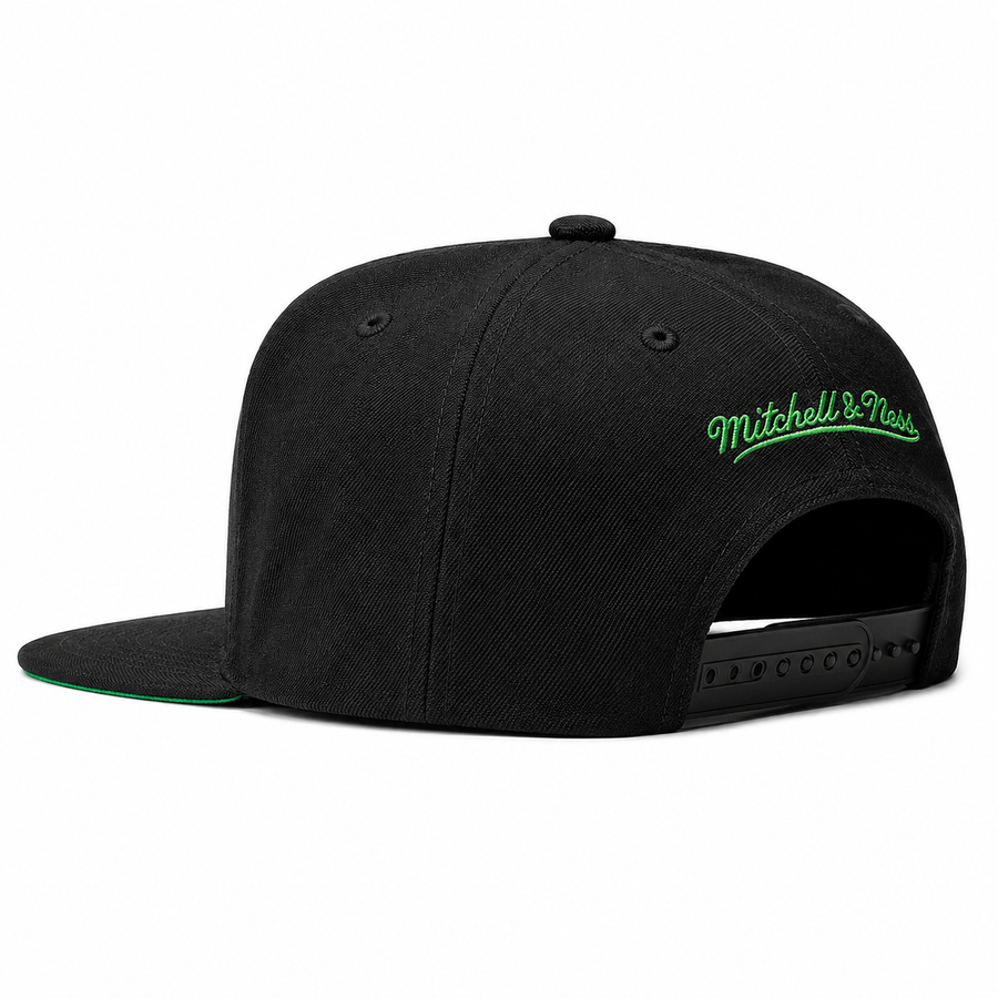 Oakland Athletics '50th Anniversary' Black/Green Mitchell & Ness Snapback - Product Image