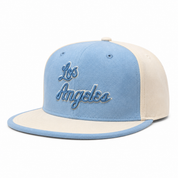 Los Angeles Lakers 'Script Suede' White/Baby Blue Fitted Hat - Product Image
