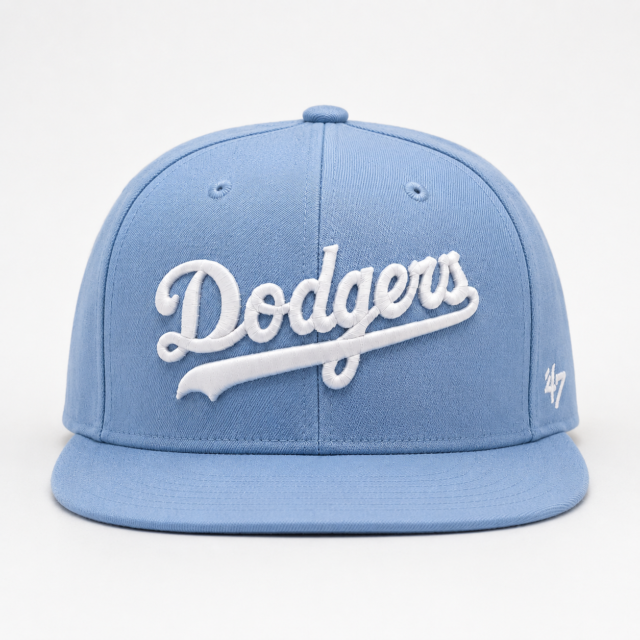 Los Angeles Dodgers Script '47 Brand Captain Adjustable Snapback - Baby Blue - Product Image