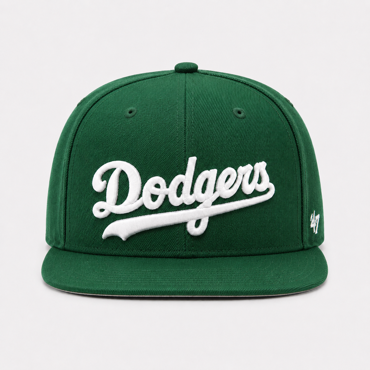 Los Angeles Dodgers Script '47 Brand Captain Adjustable Snapback - Green - Product Image