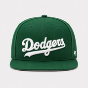 Los Angeles Dodgers Script '47 Brand Captain Adjustable Snapback - Green - Product Image