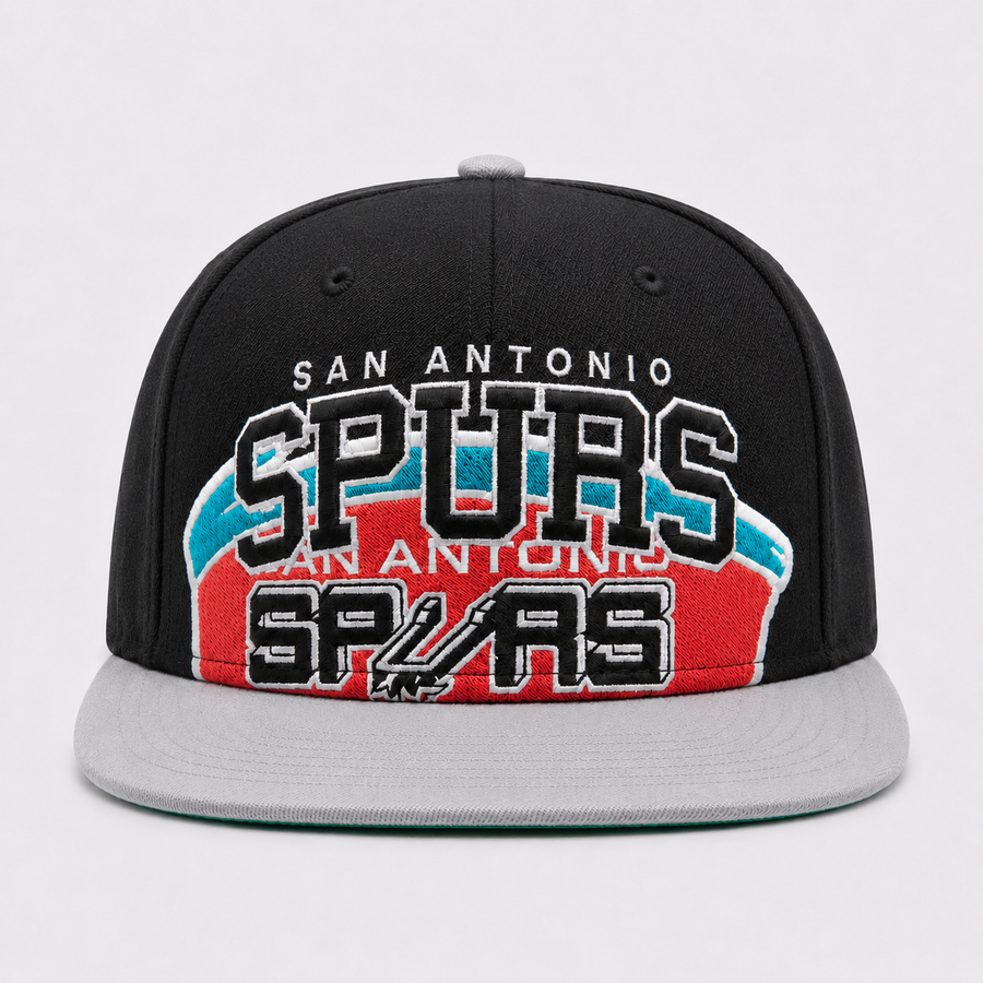 San Antonio Spurs '47 Brand Captain Adjustable Snapback - Black/Silver - Product Image