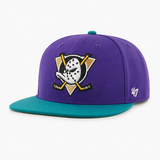 Anaheim Ducks '47 Brand Captain Adjustable Snapback - Purple/Turquoise