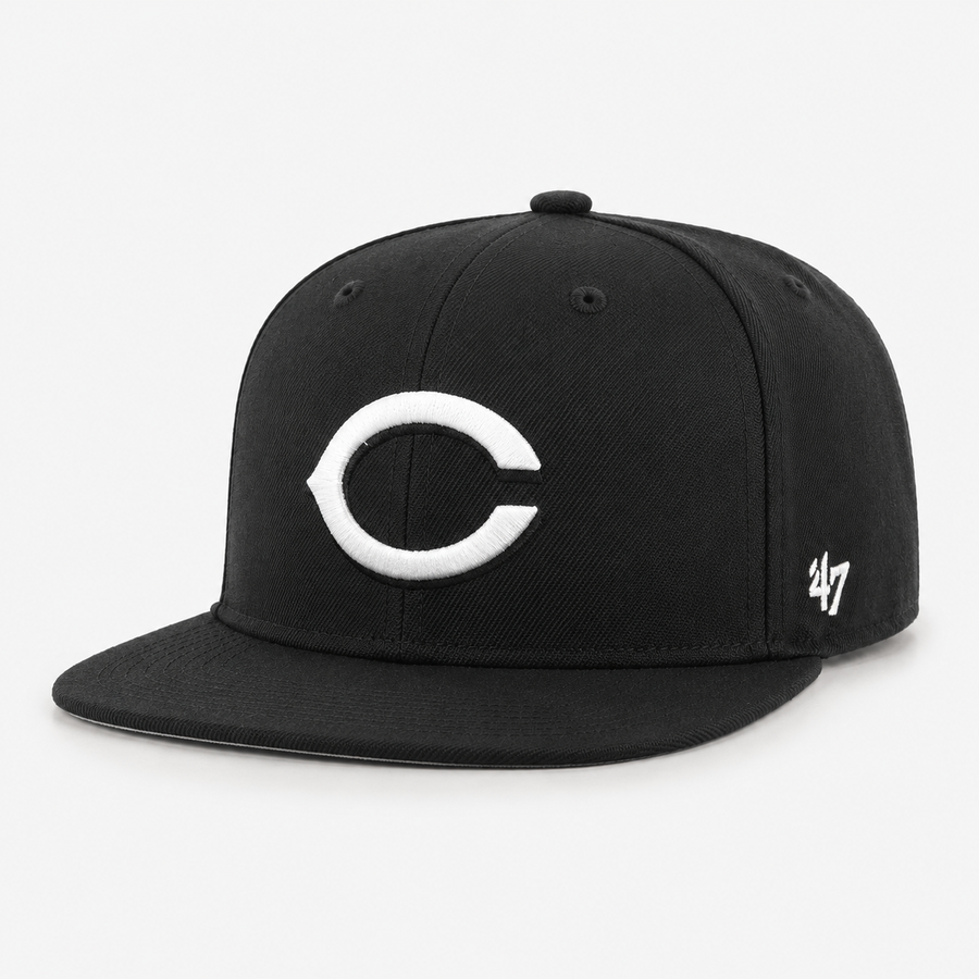 Cincinnati Reds '47 Brand Captain Adjustable Snapback - Black - Product Image