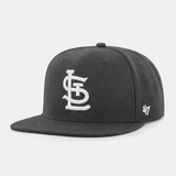 St. Louis Cardinals '47 Brand Captain Adjustable Snapback - Black