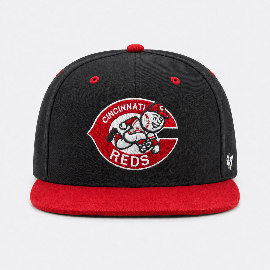 Cincinnati Reds '47 Brand Captain Adjustable Snapback - Black/Red - Product Image