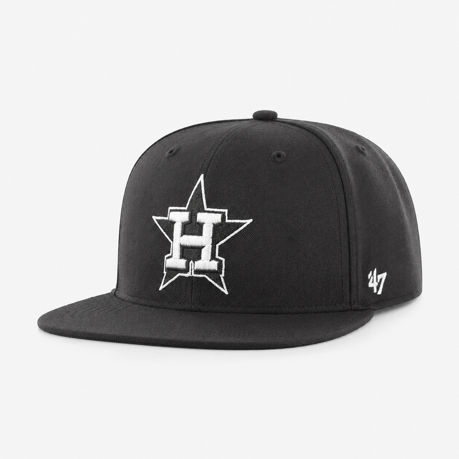 Houston Astros '47 Brand Captain Adjustable Snapback - Black - Product Image