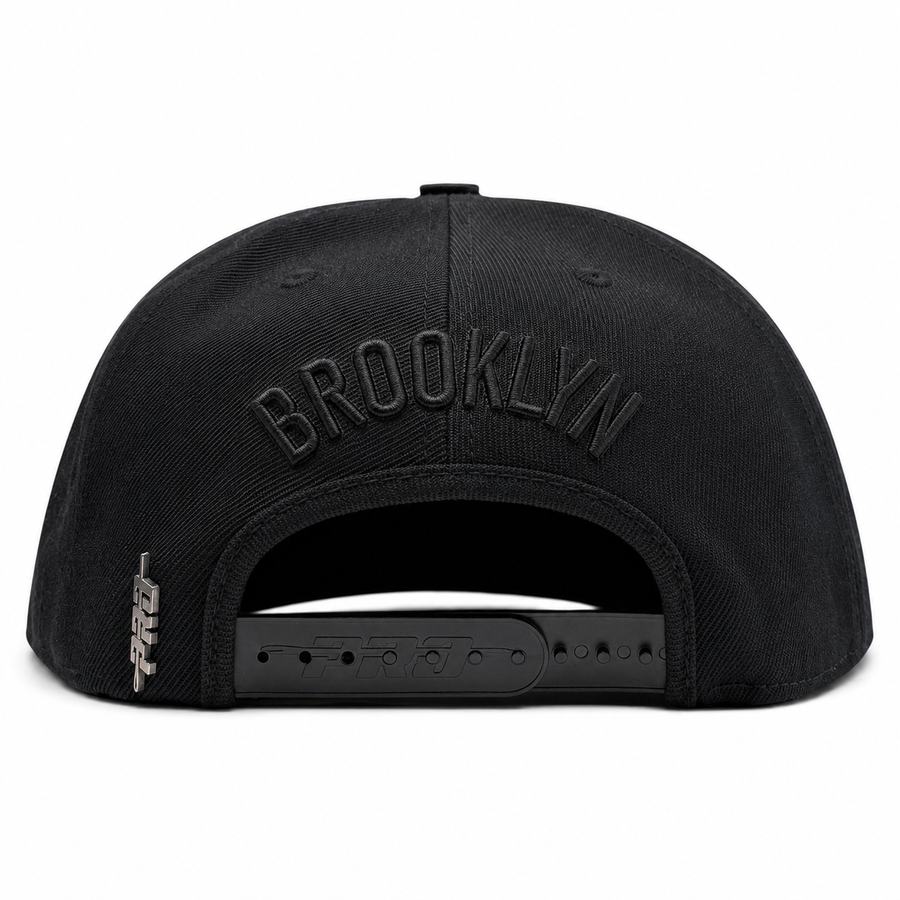 Brooklyn Nets Black Pro Standard Adjustable Snapback Hat - Product Image