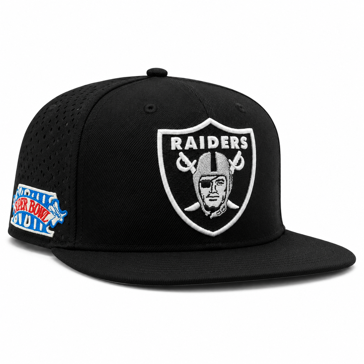 Las Vegas Raiders 'Super Bowl Mesh' Black Pro Standard Adjustable Snapback Hat - Product Image