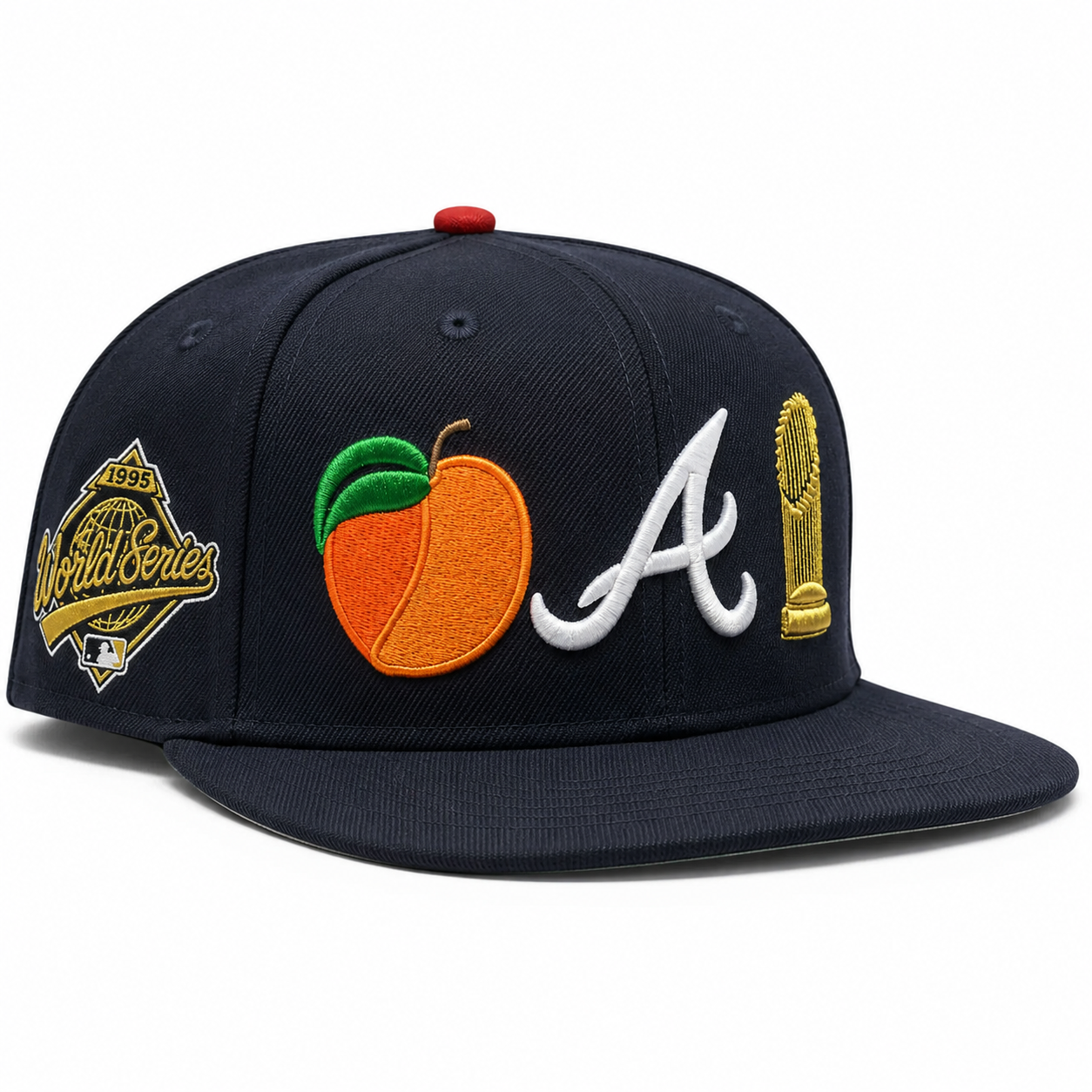 Atlanta Braves '1995 World Series' Navy Pro Standard Patch Snapback - Product Image