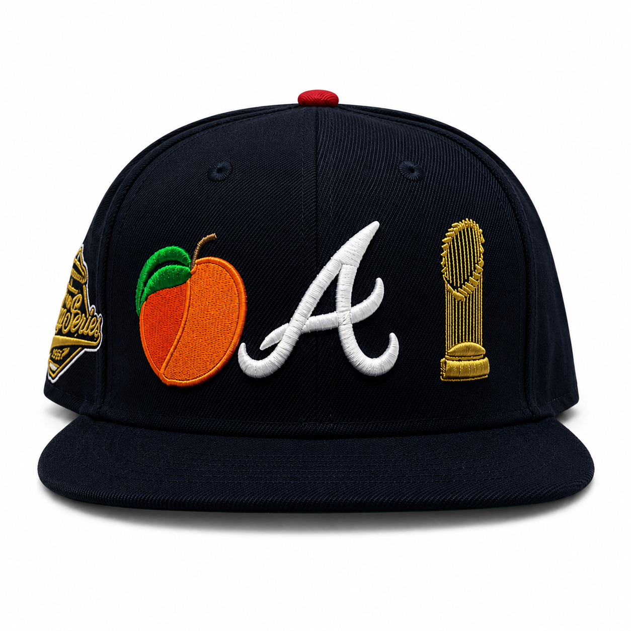 Atlanta Braves '1995 World Series' Navy Pro Standard Patch Snapback - Product Image