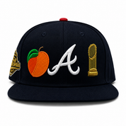Atlanta Braves '1995 World Series' Navy Pro Standard Patch Snapback - Product Image