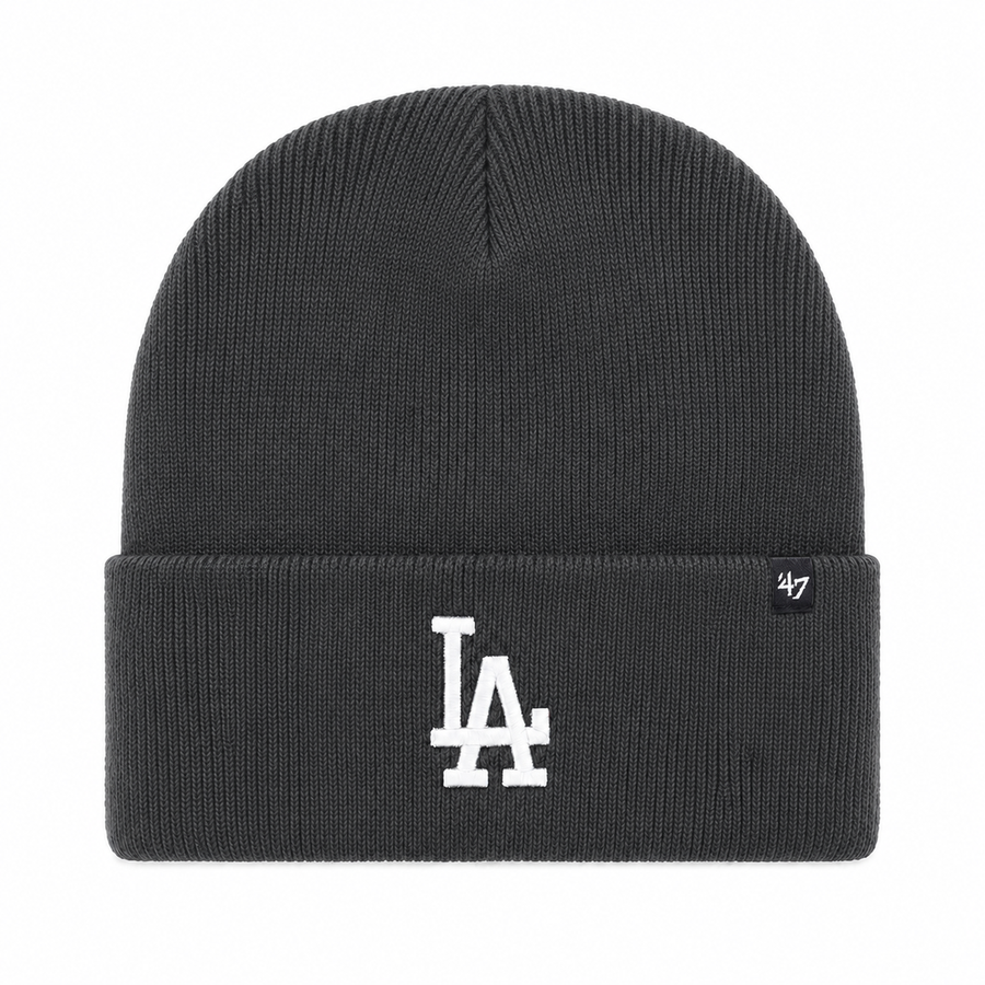 Los Angeles Dodgers '47 Brand Cuff Knit Beanie - Dark Grey - Product Image