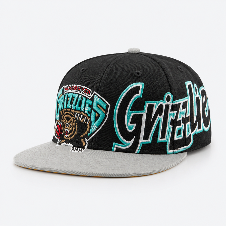 Vancouver Grizzlies 'Dual Logo' '47 Brand Captain Adjustable Snapback - Black/Silver - Product Image
