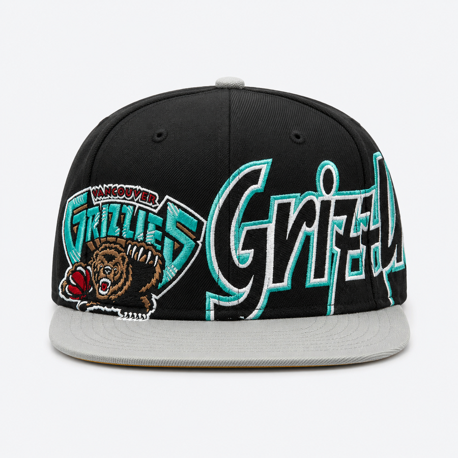 Vancouver Grizzlies 'Dual Logo' '47 Brand Captain Adjustable Snapback - Black/Silver - Product Image