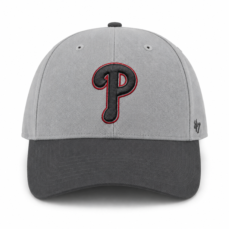 Philadelphia Phillies '47 Brand MVP Adjustable Baseball Cap - Grey - Product Image