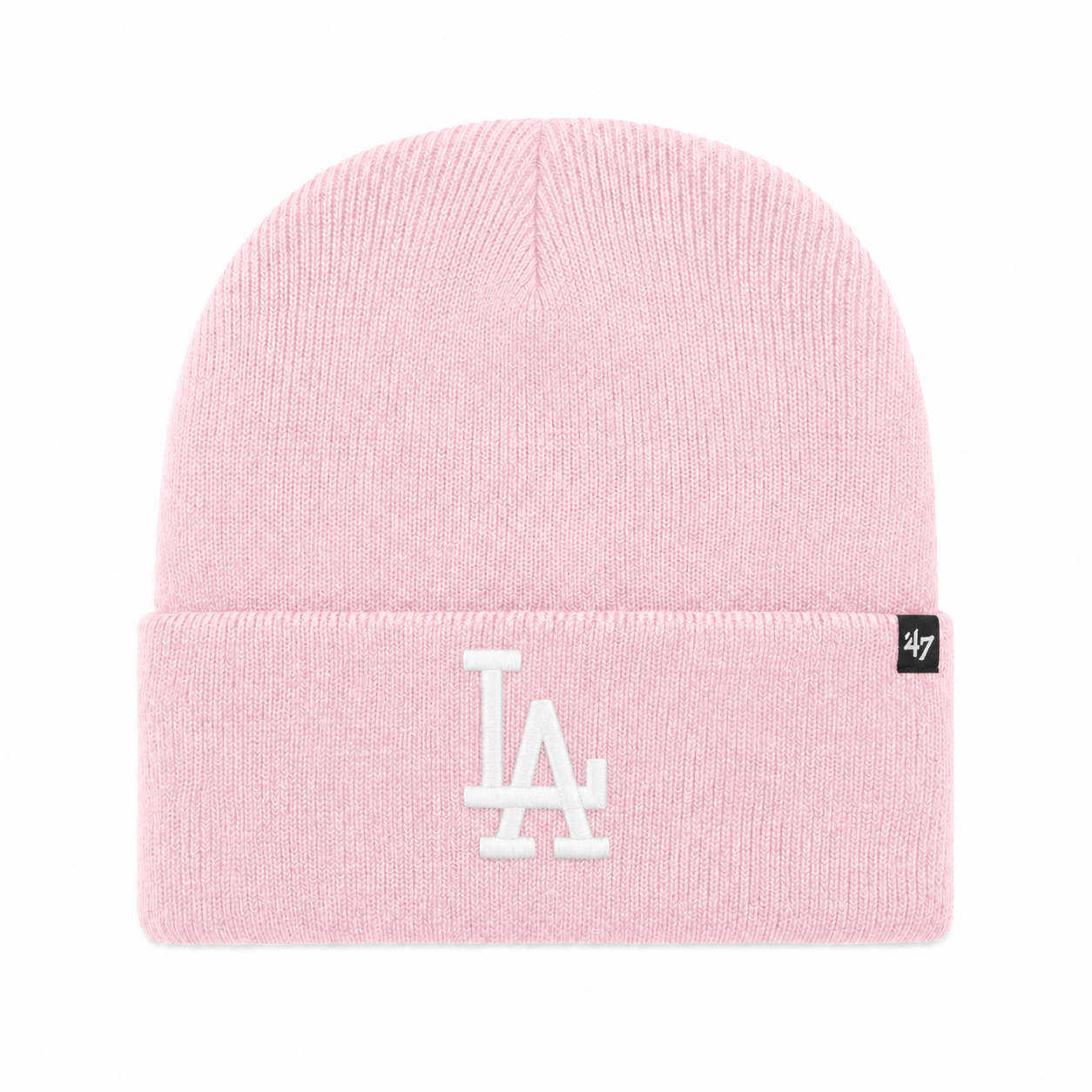 Los Angeles Dodgers '47 Brand Cuff Knit Beanie - Light Pink - Product Image