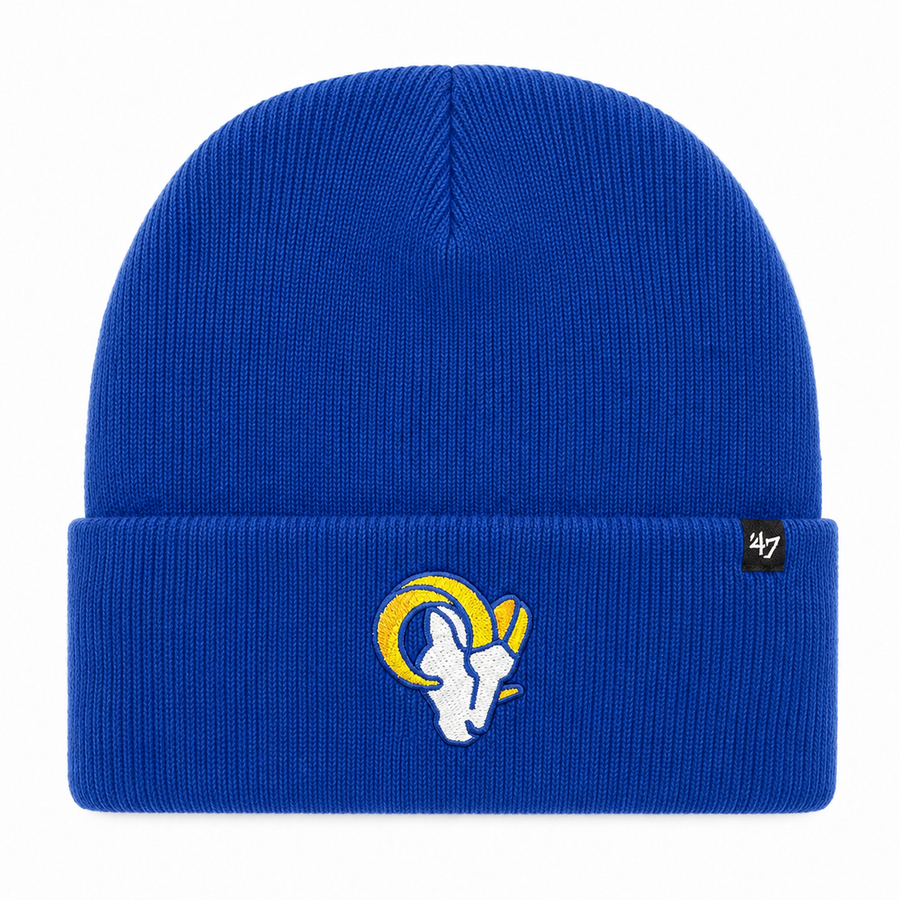 Los Angeles Rams Rampage '47 Brand Cuff Knit Beanie - Blue - Product Image