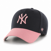 New York Yankees '47 Brand MVP Adjustable Baseball Cap - Black/Pink - Product Image