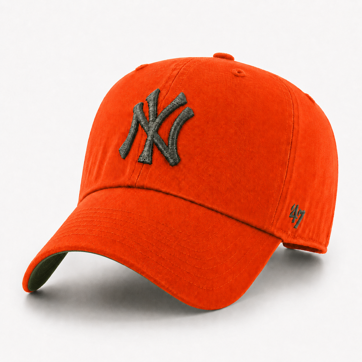 New York Yankees '47 Brand Clean Up Adjustable Dad Cap - Orange/Olive - Product Image