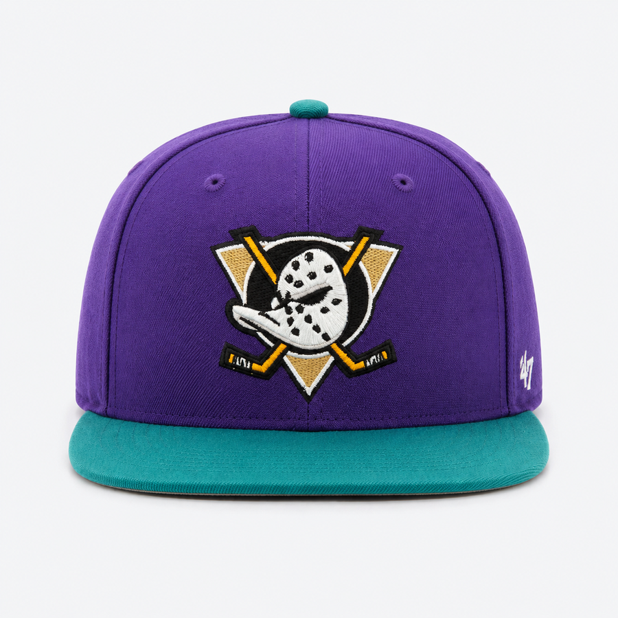 Anaheim Ducks '47 Brand Captain Adjustable Snapback - Purple/Turquoise - Product Image
