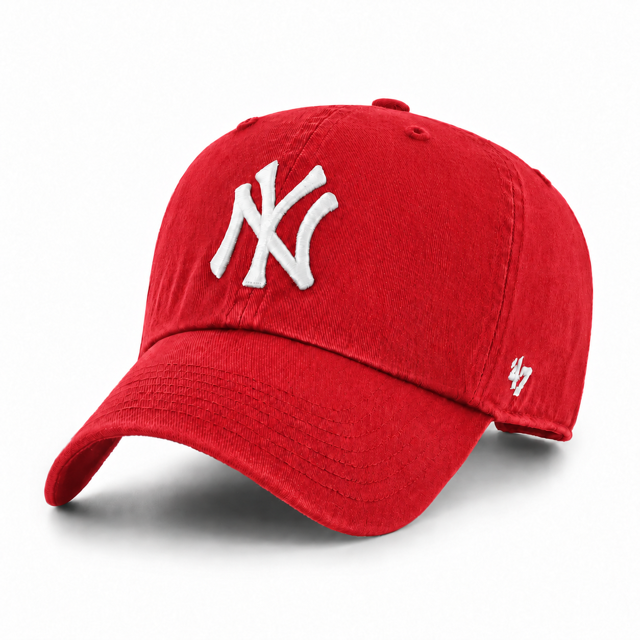 New York Yankees '47 Brand Clean Up Adjustable Dad Cap - Racing Red - Product Image